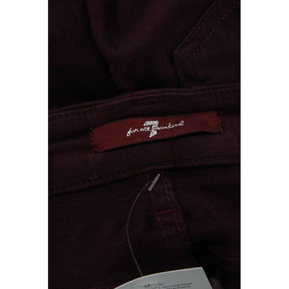 7 For All Mankind Women Cropped Ankle Jeggings Brown Designer Size 25 - Picture 7 of 7
